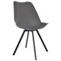 Home Deco Factory Chaise Atom Gris avec Coussin