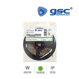Rouleau LED SMD2835 Vert 5M 6W IP20 24V