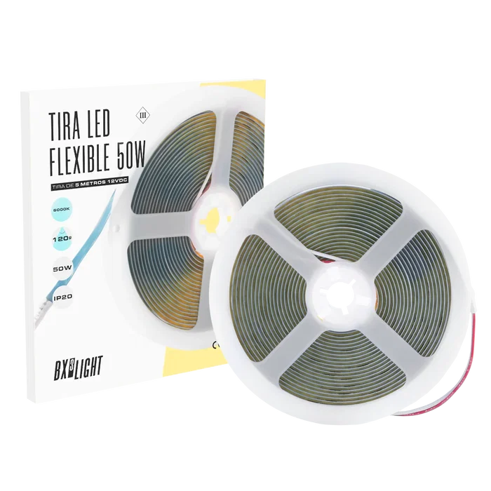 BX3 LIGHT Ruban LED Flexible BX3-COB-320-12DC-W, 5m, 50W, 12V DC, Blanc Chaud 4000K, IP20, SMD, pour Décoration Intérieure BX3 LIGHT Ruban LED Flexible BX3-COB-320-12DC-W, 5m, 50W, 12V DC, Blanc Chaud 4000K, IP20, SMD, pour Décoration Intérieure