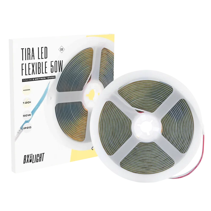 BX3 LIGHT Ruban LED Flexible BX3-COB-320-12DC-W, 5m, 50W, 12V DC, Blanc Chaud 4000K, IP20, SMD, pour Décoration Intérieure BX3 LIGHT Ruban LED Flexible BX3-COB-320-12DC-W, 5m, 50W, 12V DC, Blanc Chaud 4000K, IP20, SMD, pour Décoration Intérieure