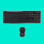 Logitech MK270 - Combo clavier et souris sans fil USB - Clavier silencieux antibactérien avec pavé numérique et souris pour gaucher/droitier - Compatible Windows