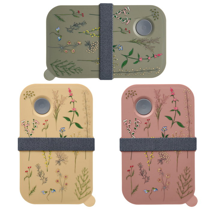 Day Fiambrera 1 L avec diviseur mobile et illustrations de plantes