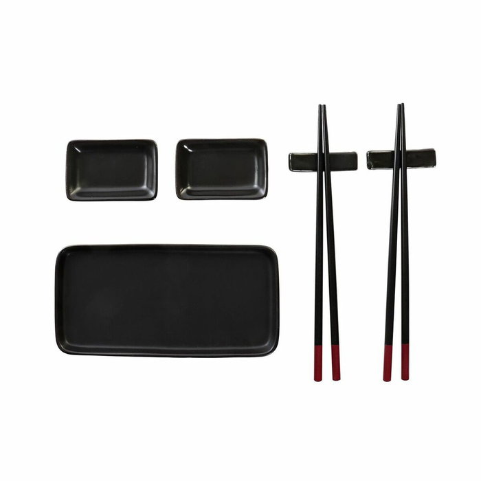 Set de sushi DKD Home Decor Noir Bambou Grès (31,3 x 19,3 x 2,7 cm) Set de sushi DKD Home Decor Noir Bambou Grès (31,3 x 19,3 x 2,7 cm)