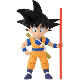 Bandai Dragon Ball Daima - Figurine articulée Kid Goku Mini Goku 17 cm - 16 points d'articulation - Avec mains supplémentaires et bâton - À partir de 4 ans