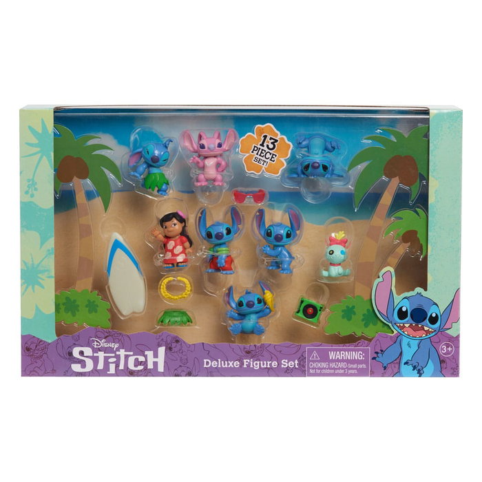 Just Play Lilo & Stitch Set de 8 figurines Deluxe et accessoires