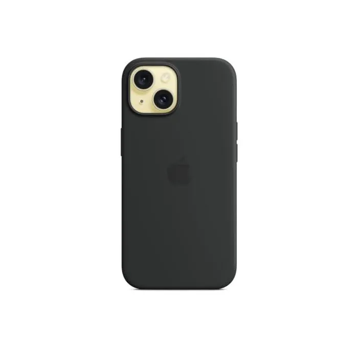 Apple iPhone 15 Coque Silicone avec MagSafe, Noir, MXPD3ZM/A