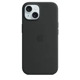 Apple iPhone 15 Coque Silicone avec MagSafe, Noir, MXPD3ZM/A