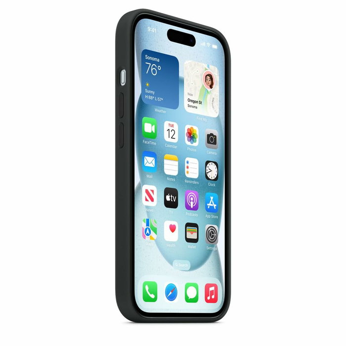 Apple Étui pour iPhone 15 Noir avec MagSafe