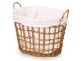KIPIT Panier ovale avec anses naturel