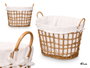 KIPIT Panier ovale avec anses naturel