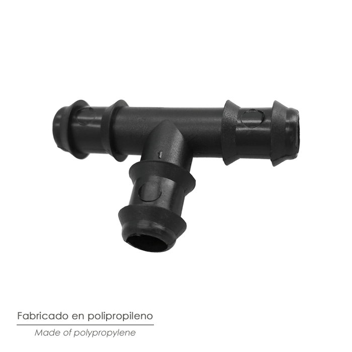 ABRISA Té simple pour tuyaux de goutte-à-goutte Ø 16 mm (Sac de 100 pièces)