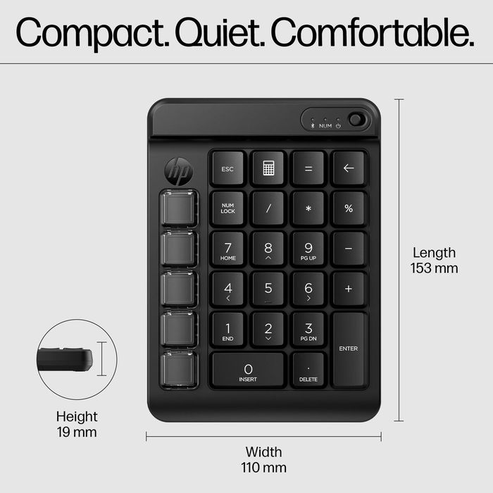 Clavier numérique HP 7N7C2AA Noir Clavier numérique HP 7N7C2AA Noir