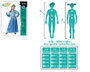 Déguisement Princesse Bleue Midi pour Fille 10-12 Ans, avec Robe, Cape et Ceinturon, Thème Contes de Fées, Polyester