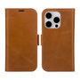 dbramante1928 Lynge Étui Portefeuille 2-en-1 en Cuir Pleine Fleur avec Coque Amovible et Protection RFID, Compatible Chargement Sans Fil pour iPhone 15 Pro, Tan