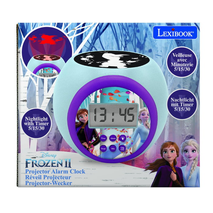 Lexibook Réveil Projecteur Frozen avec Veilleuse et Projection d'Olaf