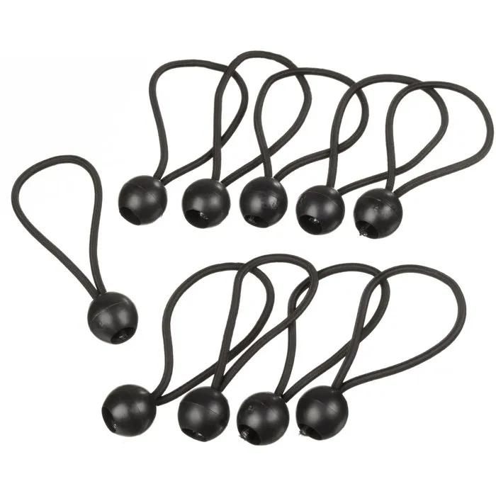 Nature - Lien élastique de fixation pour nattes et écrans brise-vue à oeillets - Paquet de 10 pièces