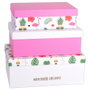 Creatrice de Genie Lot de 3 boîtes de rangement en carton avec motifs variés