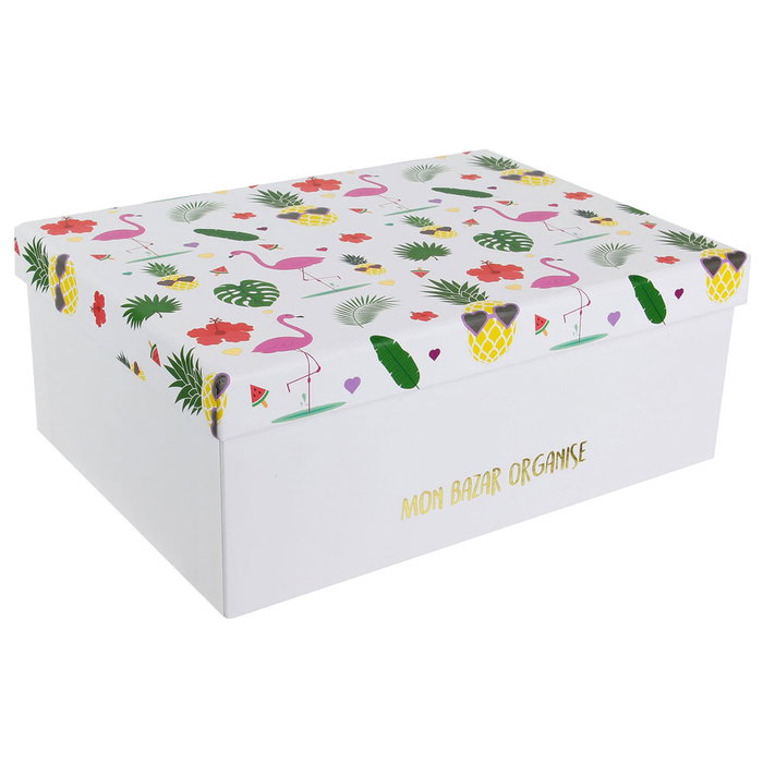 Creatrice de Genie Lot de 3 boîtes de rangement en carton avec motifs variés Creatrice de Genie Lot de 3 boîtes de rangement en carton avec motifs variés