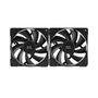 Mars Gaming MF-PWMX2 Kit de 2 ventilateurs de boîtier 120 mm Noir