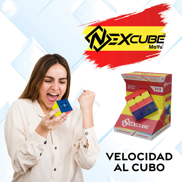 Goliath Nexcube 3x3 Speedcube Magic Cube - Édition limitée Espagne avec couleurs du drapeau - Puzzle de réflexion