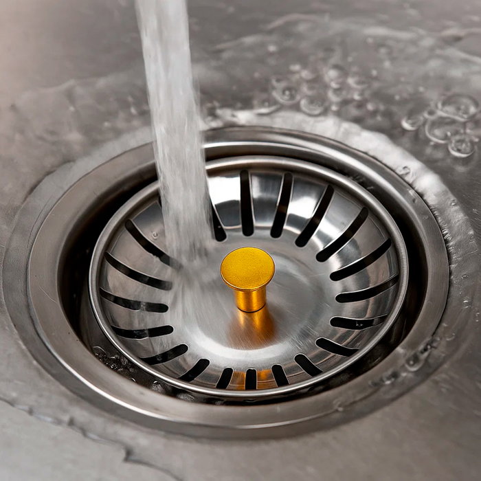 WOLFPACK LINEA PROFESIONAL Bouchon Valve Panier Évier Click-Clack Ø 8 cm en Acier Inoxydable