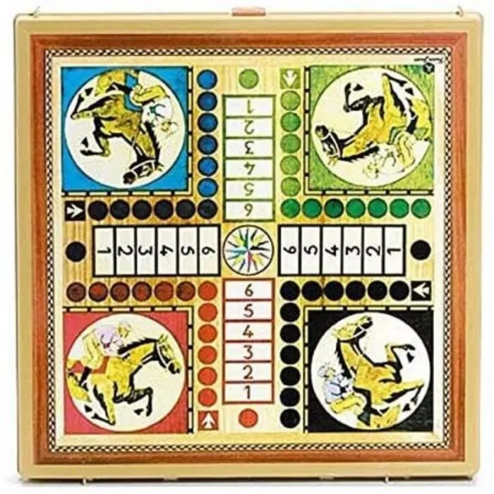 Dujardin Coffret 8 Jeux Standard - Jeu de Société avec Dames, Dada, Marelle, Jeu de l'Oie, Loup et Brebis Dujardin Coffret 8 Jeux Standard - Jeu de Société avec Dames, Dada, Marelle, Jeu de l'Oie, Loup et Brebis