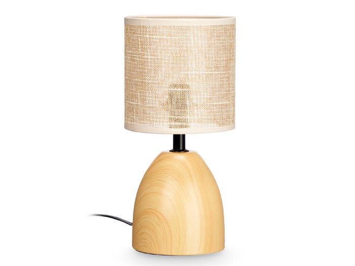 GIFTDECOR Lampe de table effet bois ovale marron