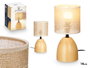 GIFTDECOR Lampe de table effet bois ovale marron