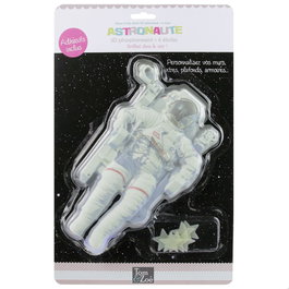 Jeux 2 momes Autocollants muraux Astronaute 3D et Étoiles phosphorescents