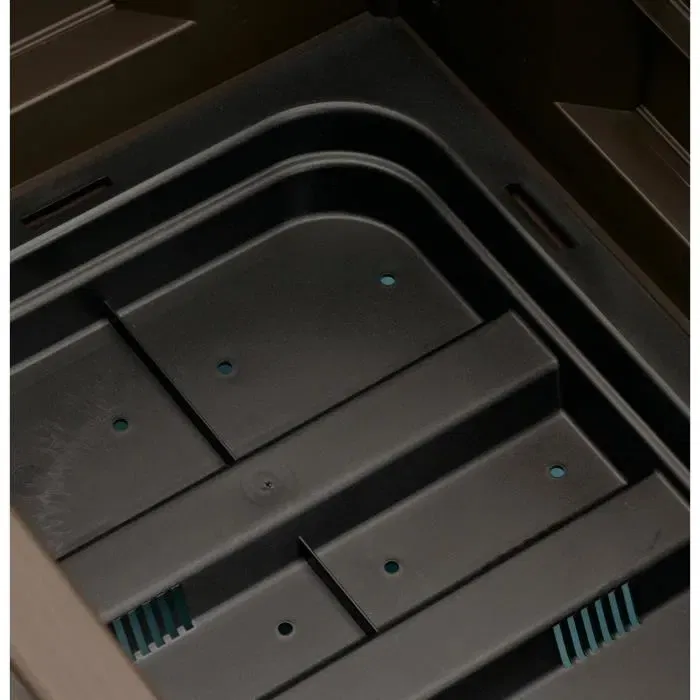 STEFANPLAST Bac à fleurs carré ITALIA avec treillis - 43x43x142 cm - 30 litres - Plastique anthracite STEFANPLAST Bac à fleurs carré ITALIA avec treillis - 43x43x142 cm - 30 litres - Plastique anthracite