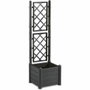 Stefanplast Bac à fleurs carré Italia avec treillis - 30L - Anthracite