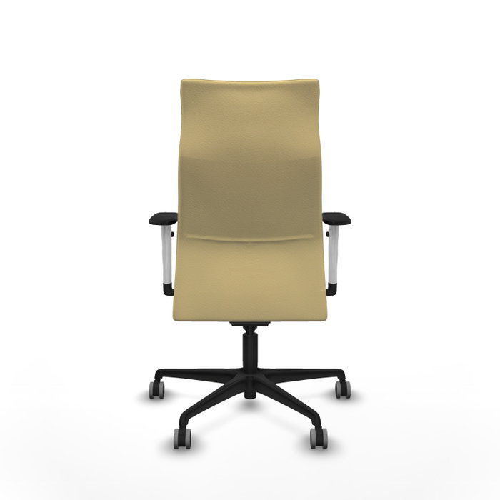 Piqueras Y Crespo Fauteuil Albacete en Similicuir Crème avec Mécanisme Synchrone Piqueras Y Crespo Fauteuil Albacete en Similicuir Crème avec Mécanisme Synchrone