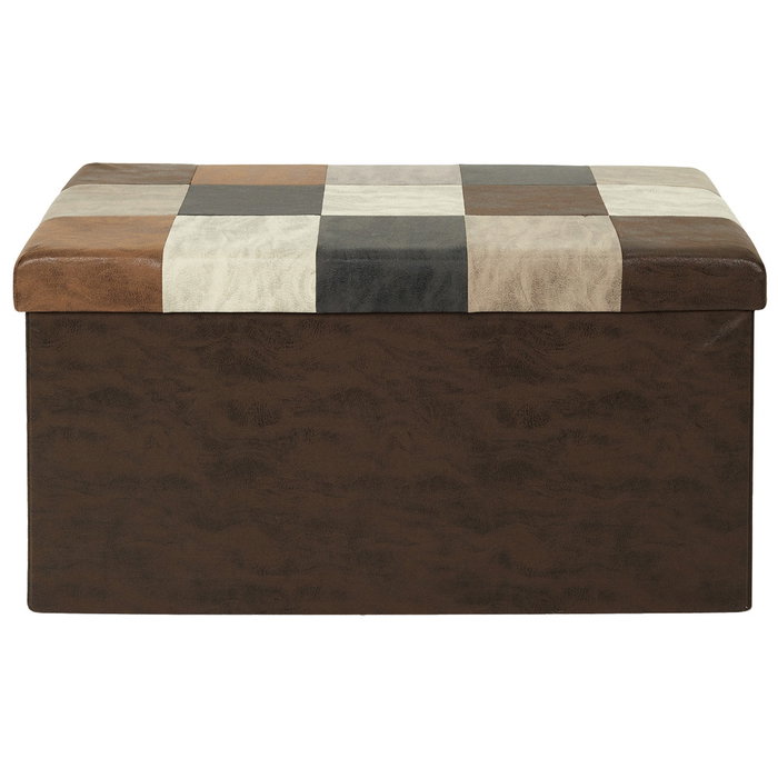 Home Deco Factory Banc Pouf Pliable Patchwork Home Deco Factory Banc Pouf Pliable Patchwork