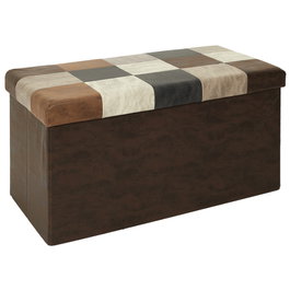 Home Deco Factory Banc Pouf Pliable Patchwork