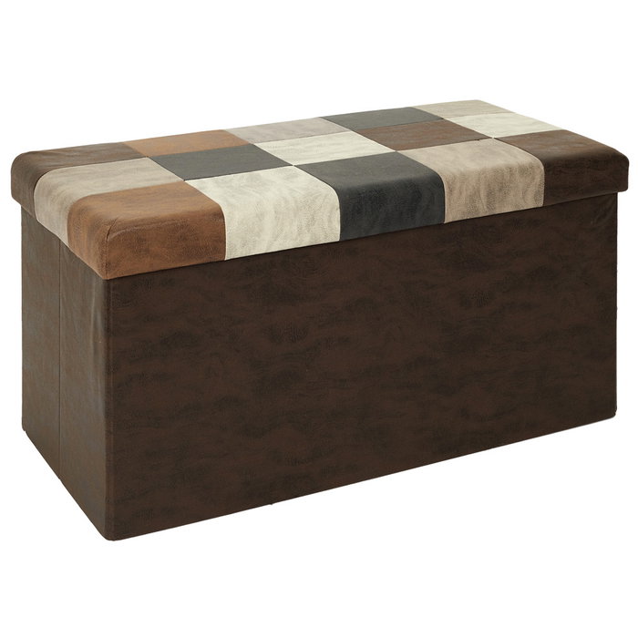 Home Deco Factory Banc Pouf Pliable Patchwork Home Deco Factory Banc Pouf Pliable Patchwork