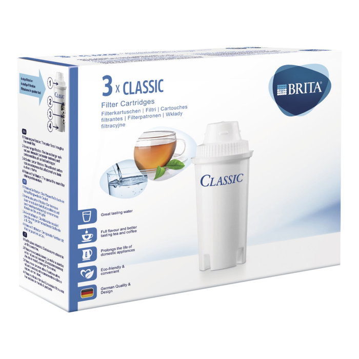 BRITA Cartouches filtrantes Classic - Pack de 3 - Blanc BRITA Cartouches filtrantes Classic - Pack de 3 - Blanc