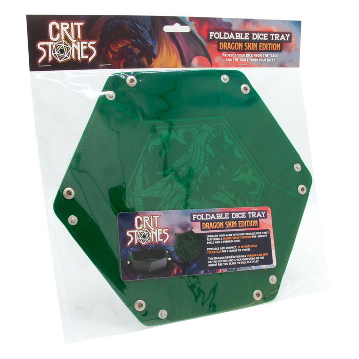Glassstaff CritStones Plateau à dés pliant Dragon Skin Edition Green