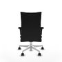 Piqueras Y Crespo Chaise de bureau Albacete, mécanisme synchrone, similicuir noir, base blanche