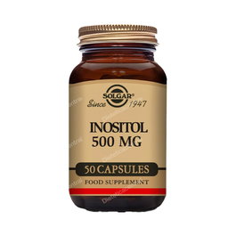 Solgar Inositol 500 mg 50 Capsules Végétales Complément Alimentation Vitamine B Fonction Cérébrale Neurones Vegans