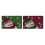 DKD Home Decor Paillasson de Noël Bonhomme de Neige (Lot de 2 Unités)