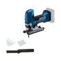 Bosch Professional GST 18V-125 - Scie sauteuse sans fil 18V avec lame 125 mm, système SDS sans clé, poignée champignon, set aspiration et pare-éclats