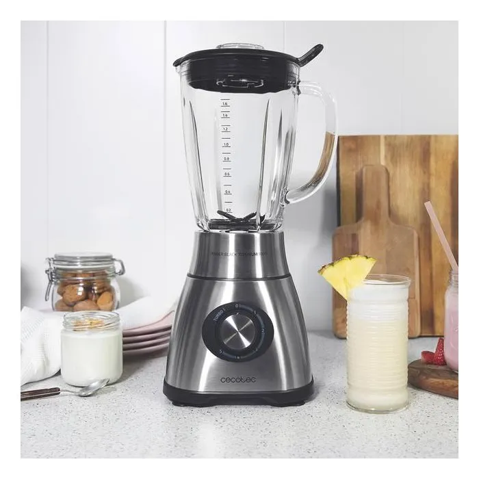 Cecotec Power Black Titanium Mixeur 2500 W Bol en verre 1,8 L Inox Noir