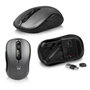 Ewent EW3272 Kit clavier et souris sans fil silencieux, clavier taille complète avec touches multimedia, souris 1600 DPI, récepteur combo USB-C/USB-A