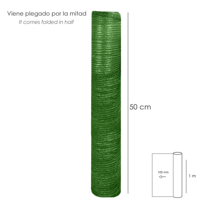 SATURNIA Filet d'ombrage vert, rouleau de 100 mètres x 1 mètre SATURNIA Filet d'ombrage vert, rouleau de 100 mètres x 1 mètre