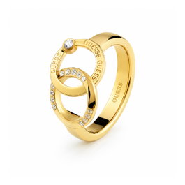 Guess Bague JUBR02196JWYGGN54 Dorée Taille 54