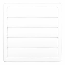 Edm Rejilla de ventilación carrée en ABS blanc avec lamas móviles 170 x 170 mm