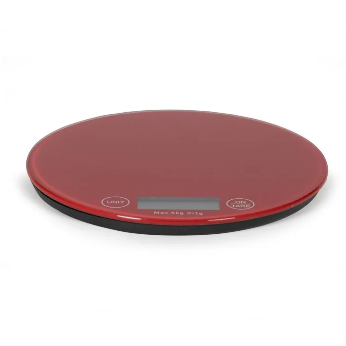 Livoo DOM494R Balance de cuisine électronique en verre, 5 kg Livoo DOM494R Balance de cuisine électronique en verre, 5 kg