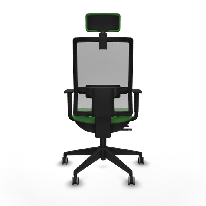 Piqueras y Crespo Chaise de Bureau Horna avec Appui-tête et Soutien Lombaire - Vert et Gris