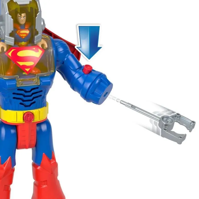 Imaginext Superman XL Robot interactif 30 cm avec figurine, sons, lumières et projectiles - Pour enfants dès 3 ans Imaginext Superman XL Robot interactif 30 cm avec figurine, sons, lumières et projectiles - Pour enfants dès 3 ans