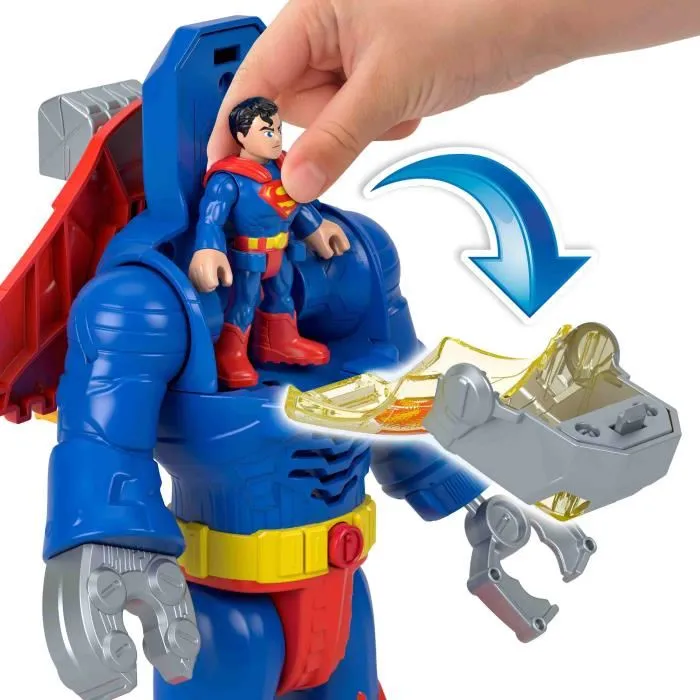 Imaginext Superman XL Robot interactif 30 cm avec figurine, sons, lumières et projectiles - Pour enfants dès 3 ans Imaginext Superman XL Robot interactif 30 cm avec figurine, sons, lumières et projectiles - Pour enfants dès 3 ans